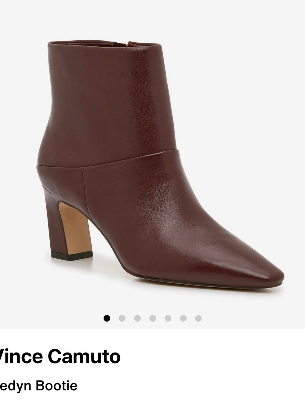 New Marc Fisher Sedyn Women's Burgundy Ankle Boot with Side Zip